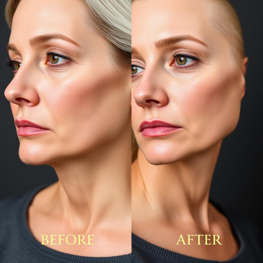 Nefertiti Lift before and after, Cosmedocs